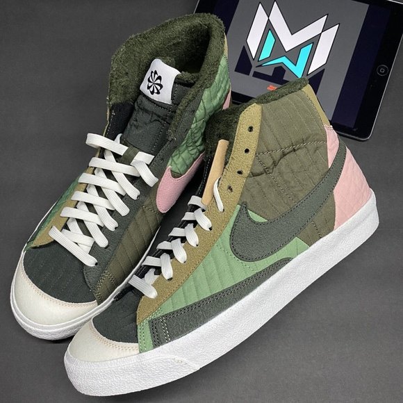 Nike Blazer Mid '77 LX NN Toasty Sequoia Quilted Olive Green DD8024-300 Men’s - Picture 8 of 12